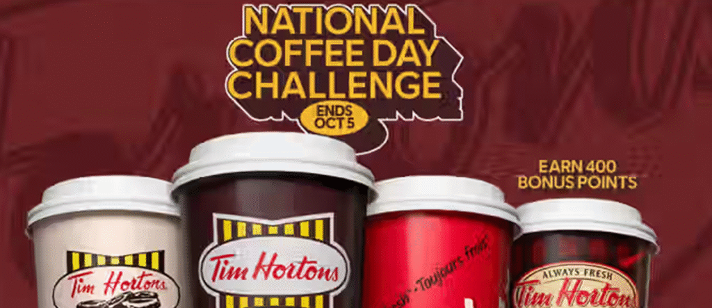 Tim Hortons Canada National Coffee Day Bonus Points