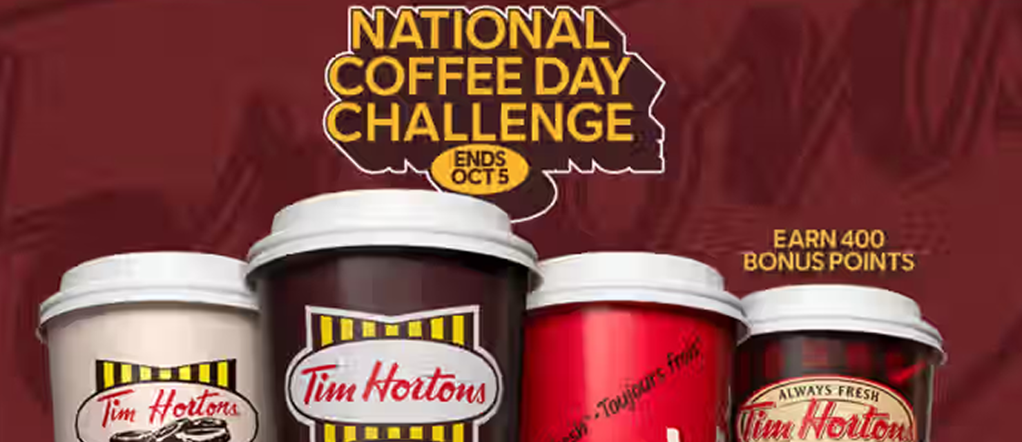 Tim Hortons Canada National Coffee Day Bonus Points