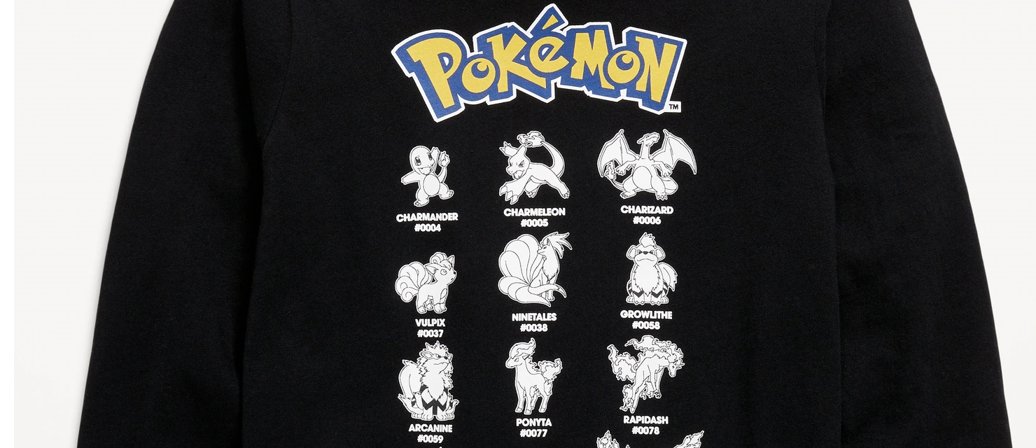 Save Up to 72% Off Pokémon & Sonic Shirts for Kids at Old Navy Canada