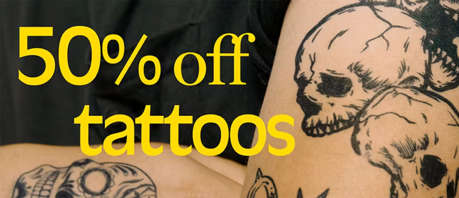 Flash Sale! Get 50% Off Temporary Tattoos from Inkbox