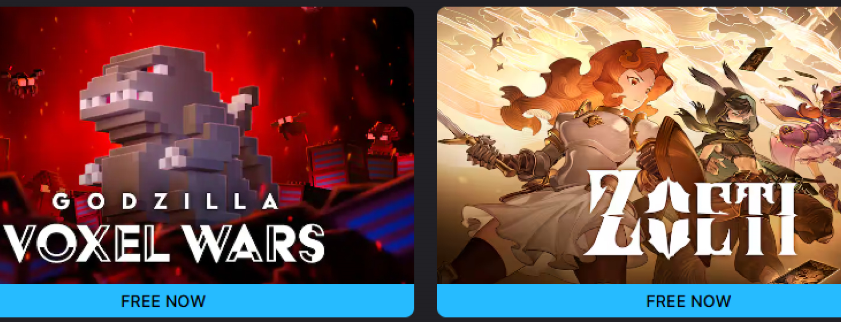 New Freebies from Epic Games: Get Godzilla Voxel Wars & Zoeti for Free Until November 27